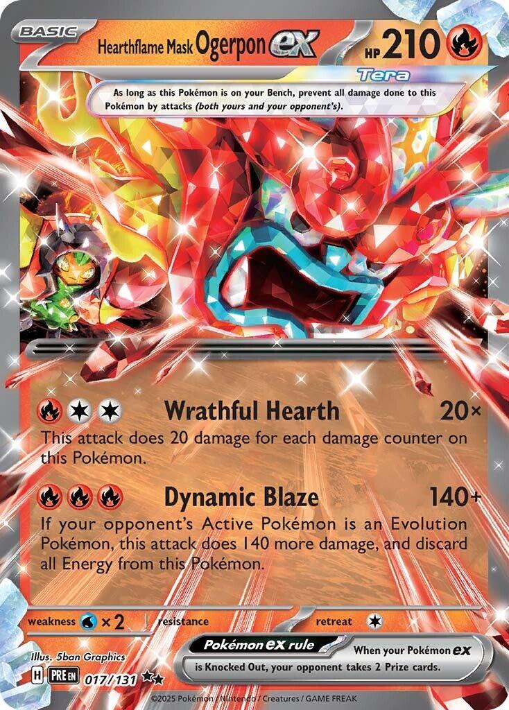 Hearthflame Mask Ogerpon ex (Prismatic Evolutions) 17/131 [Near Mint]