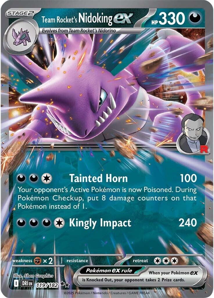 Team Rocket's Nidoking ex (Destined Rivals) 119/182 [Near Mint]