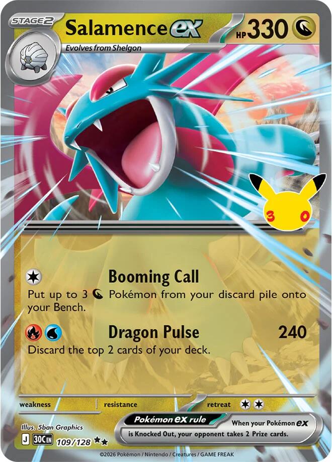 Salamence ex (30th Celebration) 109/128 [Near Mint]