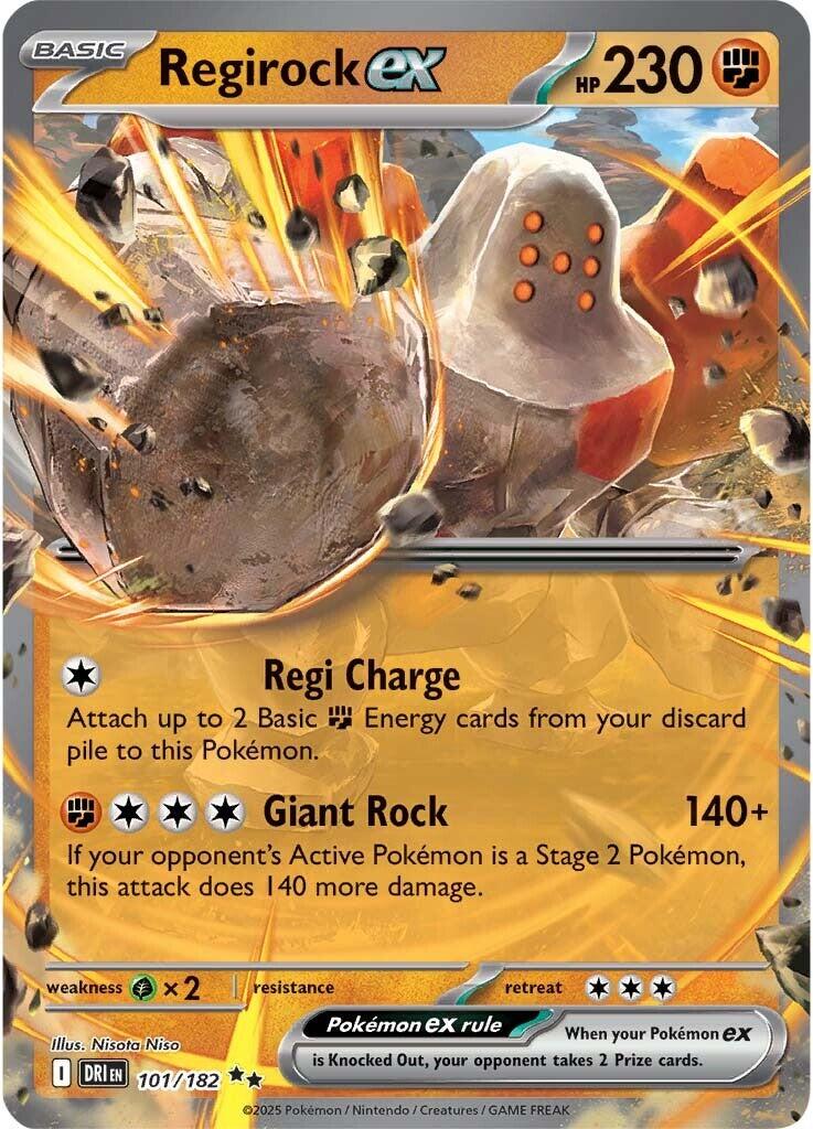 Regirock ex (Destined Rivals) 101/182 [Near Mint]