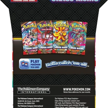 Pokemon TCG - Mega Evolution - Chaos Rising (ME4) - Sleeved Booster Pack (Inglese)