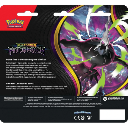 Pokemon TCG - Mega Evolution - Pitch Black (ME5) - 3-Pack Blister (Inglese)