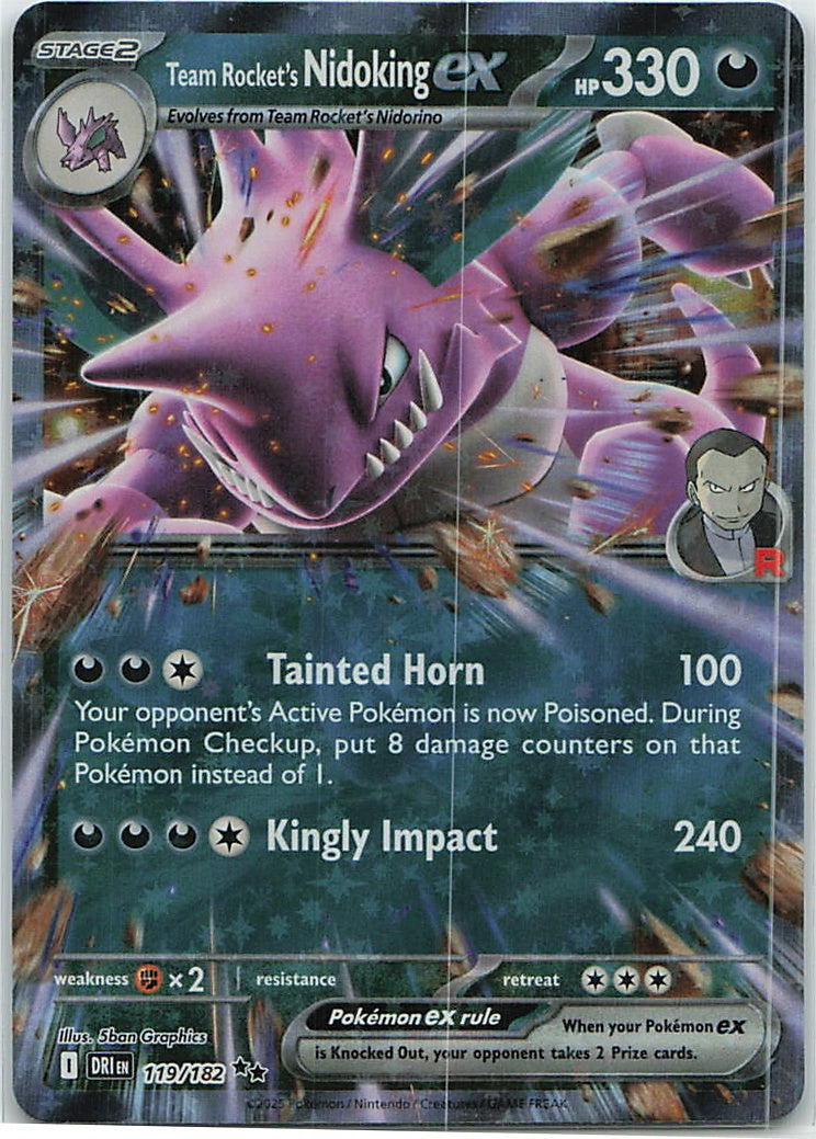 Team Rocket's Nidoking ex (Destined Rivals) 119/182 [Near Mint]