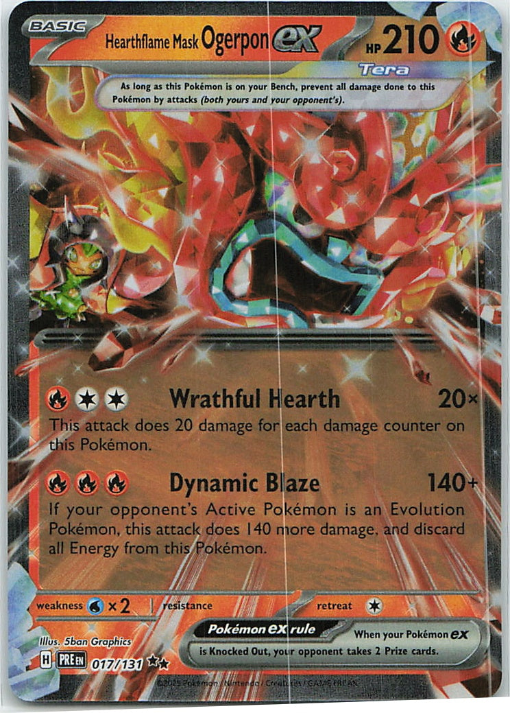 Hearthflame Mask Ogerpon ex (Prismatic Evolutions) 17/131 [Near Mint]